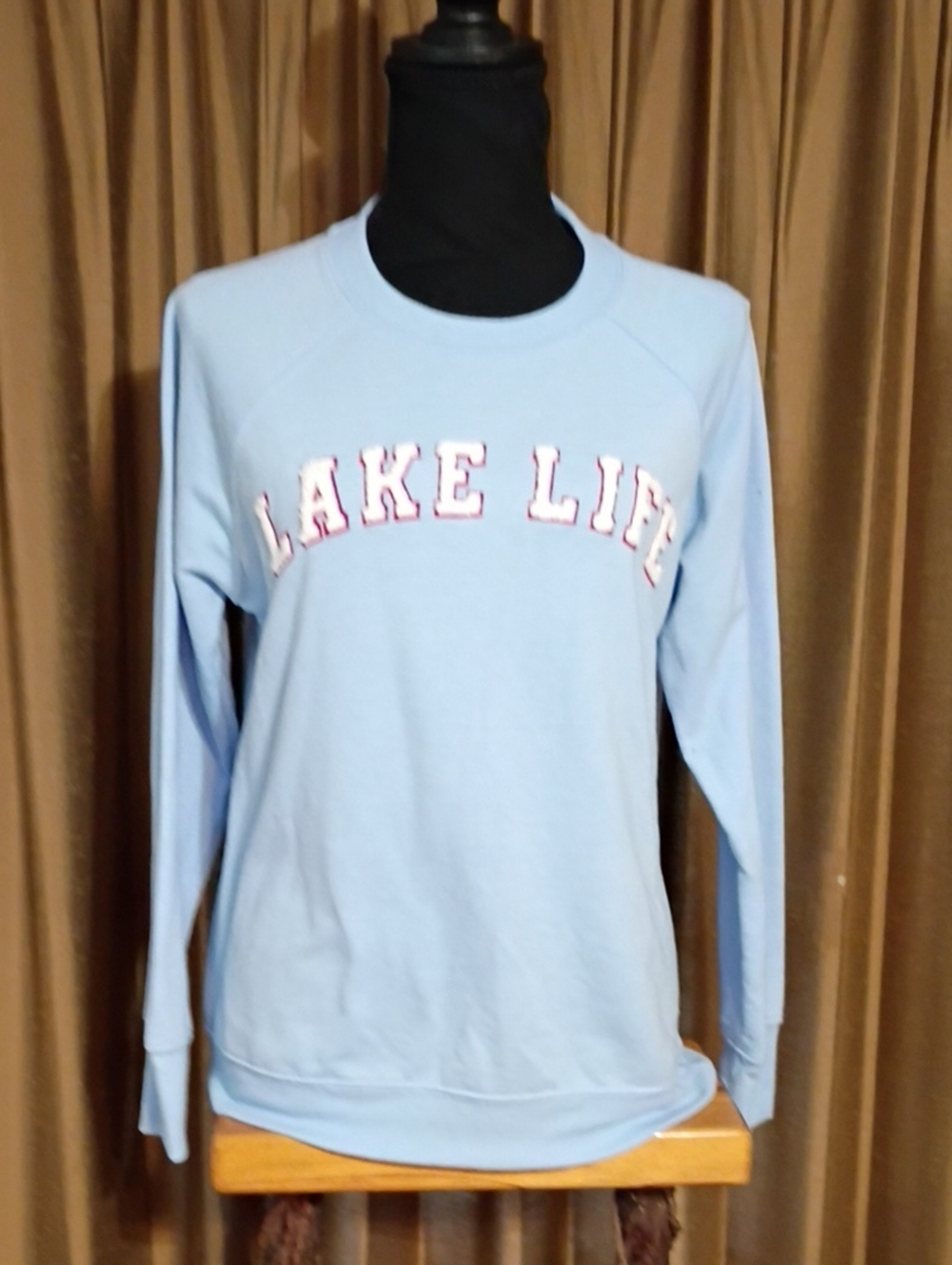 Philosophy Light Blue 'LAKE LIFE' Crewneck Sweatshirt